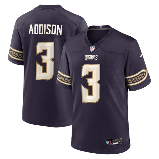 Minnesota Vikings Jordan Addison Nike Purple 2026 Rivalries Collection Game Jersey