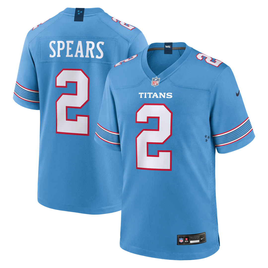 Tennessee Titans Tyjae Spears Nike Light Blue Game Jersey