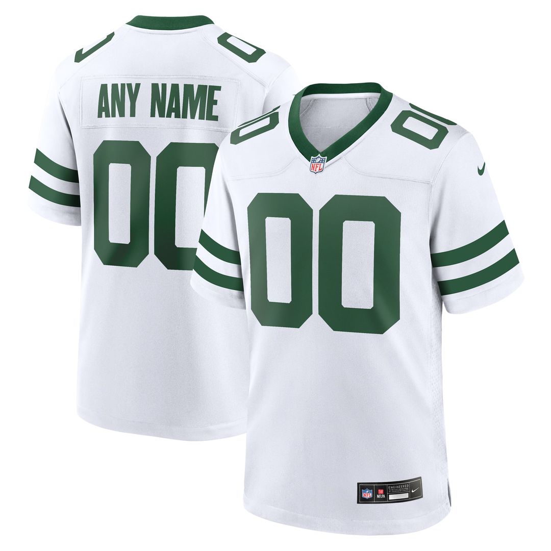 New York Jets Nike Legacy Black Alternate Custom Game Jersey