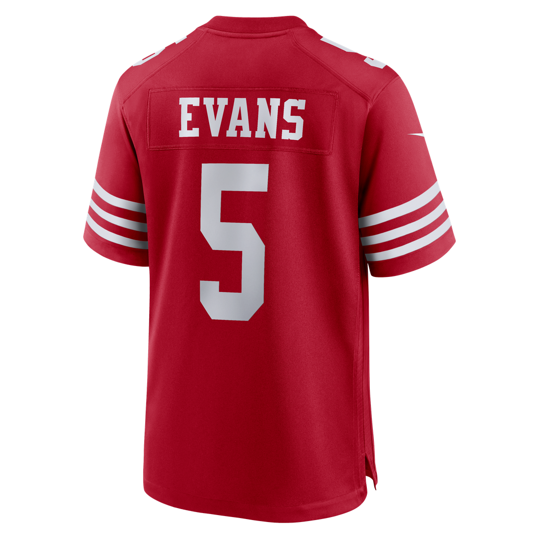 San Francisco 49ers Mike Evans Nike Scarlet 80th Anniversary Game Jersey