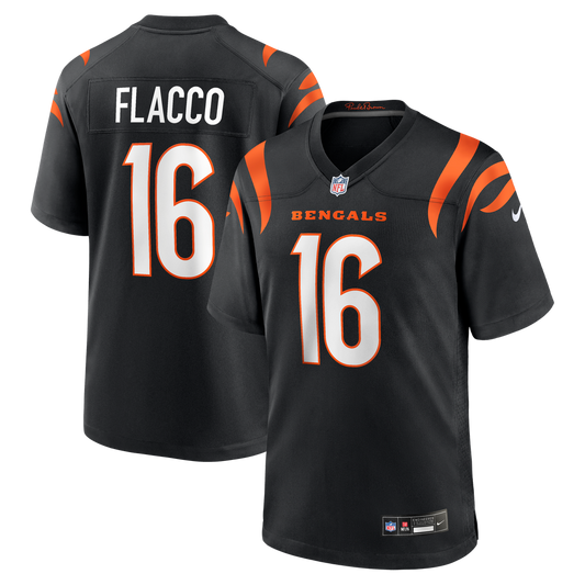 Cincinnati Bengals Joe Flacco Nike Black Team Game Jersey
