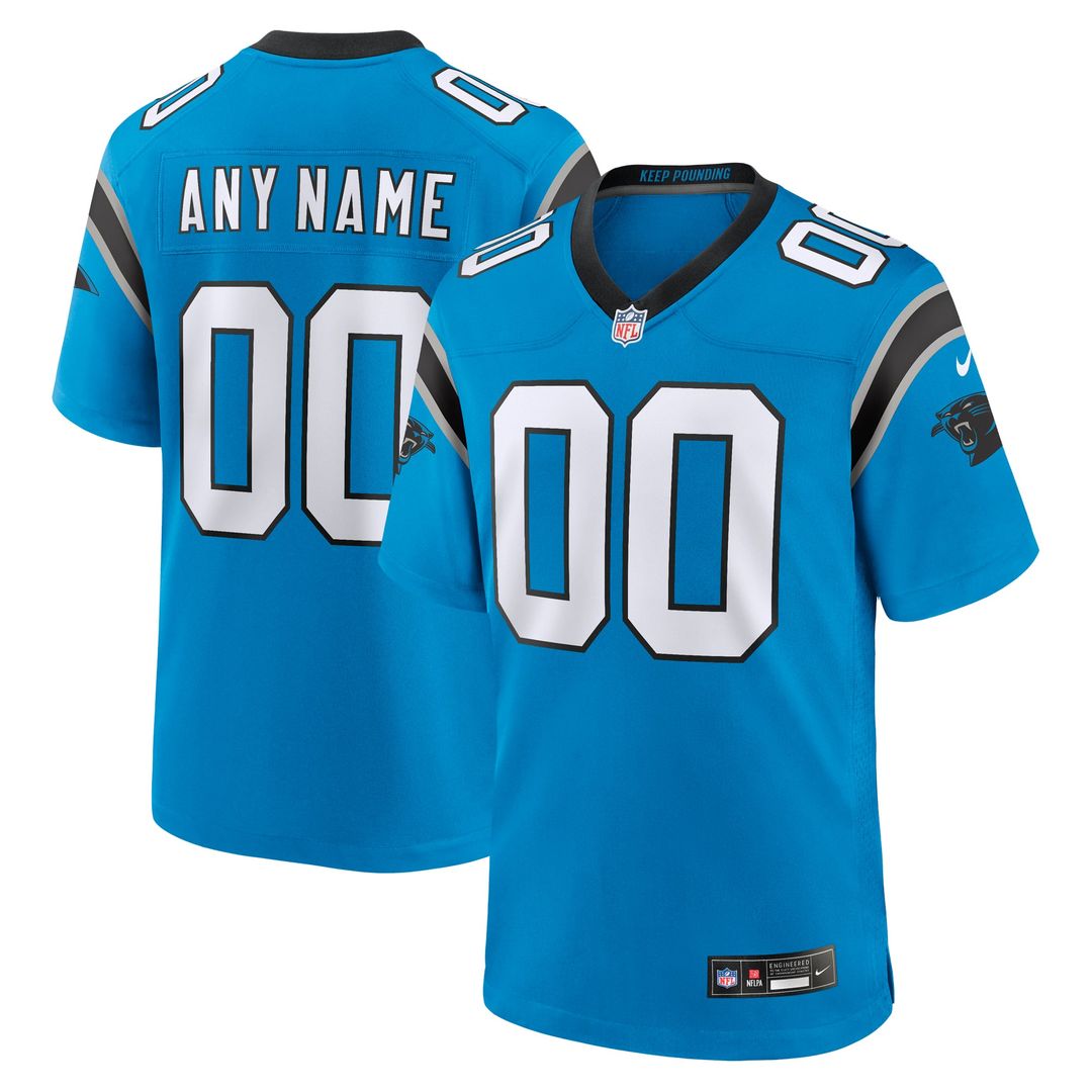 Carolina Panthers Nike Black Custom Game Jersey
