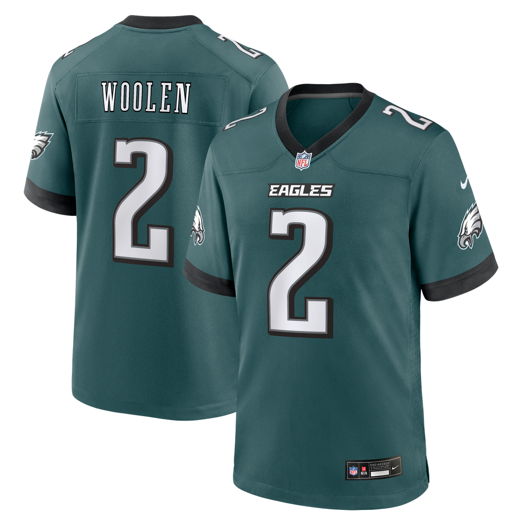 Philadelphia Eagles Tariq Woolen Nike Kelly Green Alternate Game Jersey