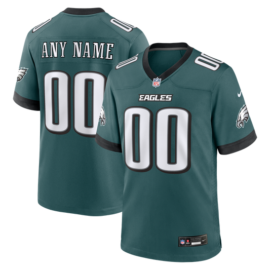 Philadelphia Eagles Nike Midnight Green Team Custom Game Jersey
