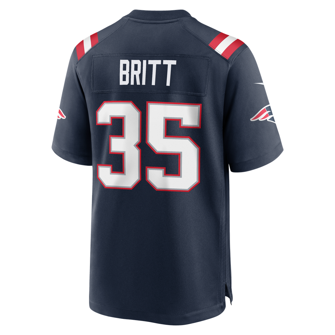 New England Patriots K.J. Britt Nike Navy Team Game Jersey