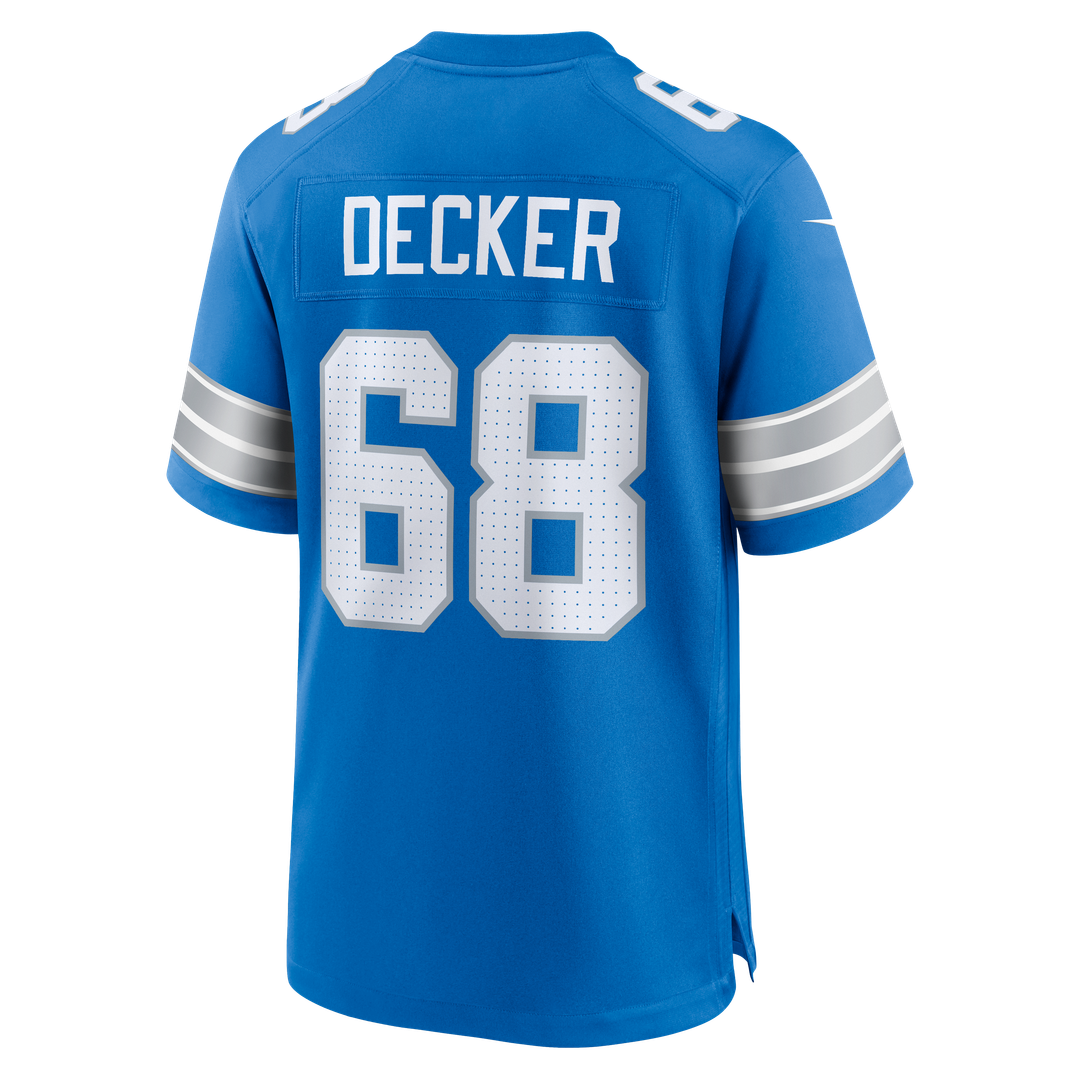 Detroit Lions Taylor Decker Nike Blue Team Game Jersey