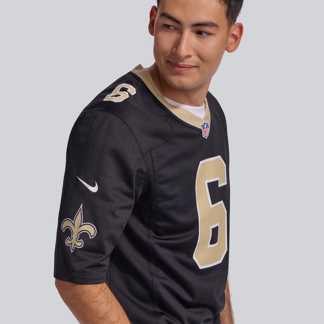 New Orleans Saints Tyler Shough Nike Black Game Jersey
