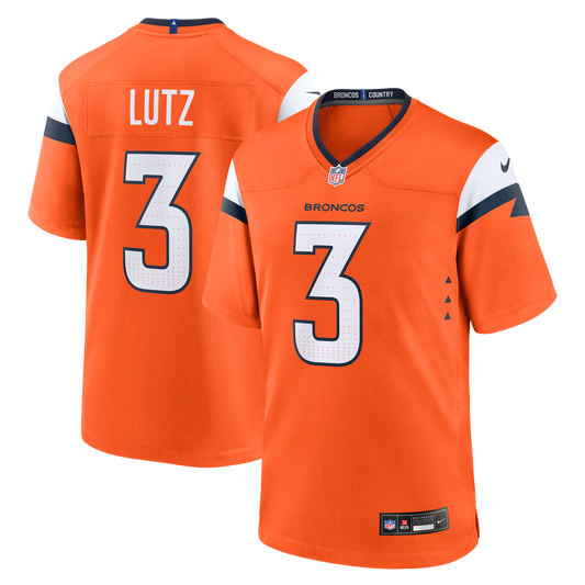 Denver Broncos Wil Lutz Nike Orange Team Game Jersey