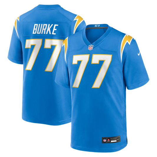 Los Angeles Chargers Travis Burke Nike Powder Blue Team Game Jersey