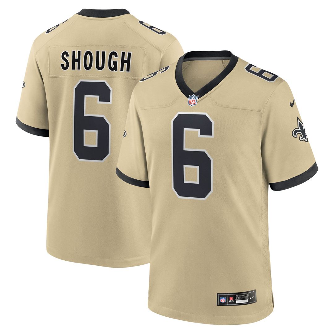New Orleans Saints Tyler Shough Nike Black Game Jersey