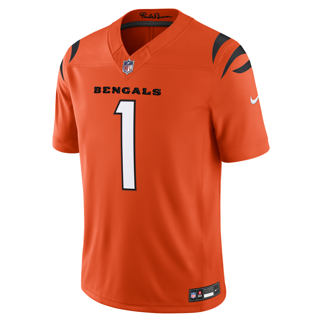 Cincinnati Bengals Ja'Marr Chase Nike Orange Alternate Vapor F.U.S.E. Stitched Limited Jersey