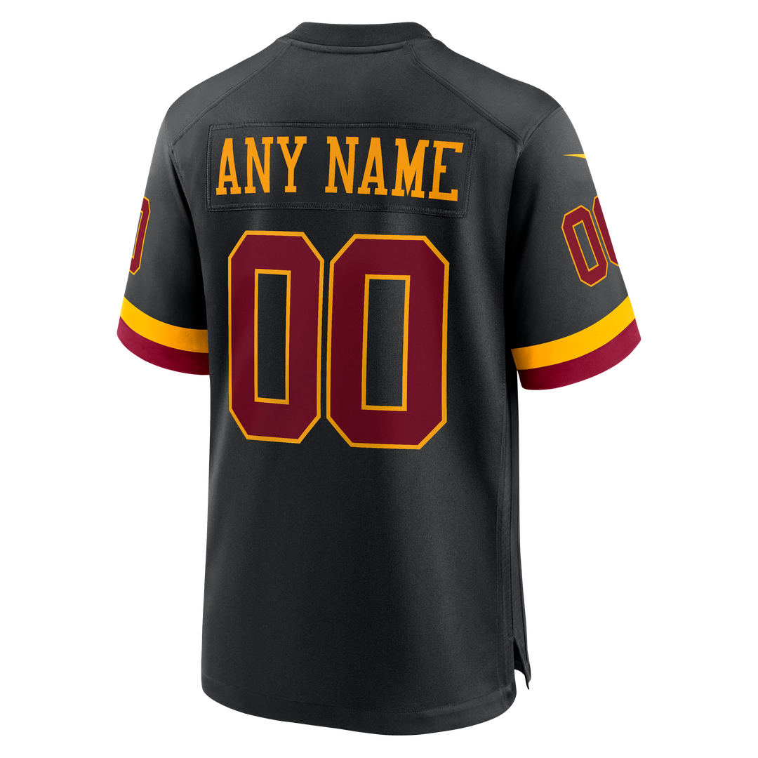 Washington Commanders Nike Black Hail Raiser Alternate Custom Game Jersey