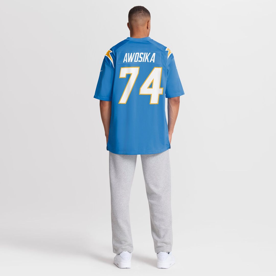 Los Angeles Chargers Kayode Awosika Nike Powder Blue Team Game Jersey