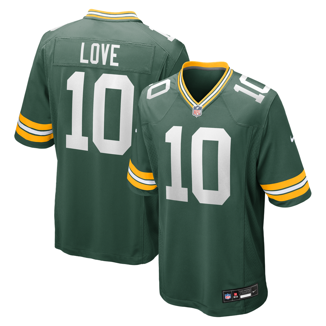 Green Bay Packers Jordan Love Nike Green Player Game Jersey