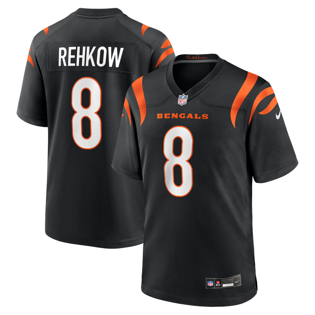Cincinnati Bengals Ryan Rehkow Nike Black Game Jersey