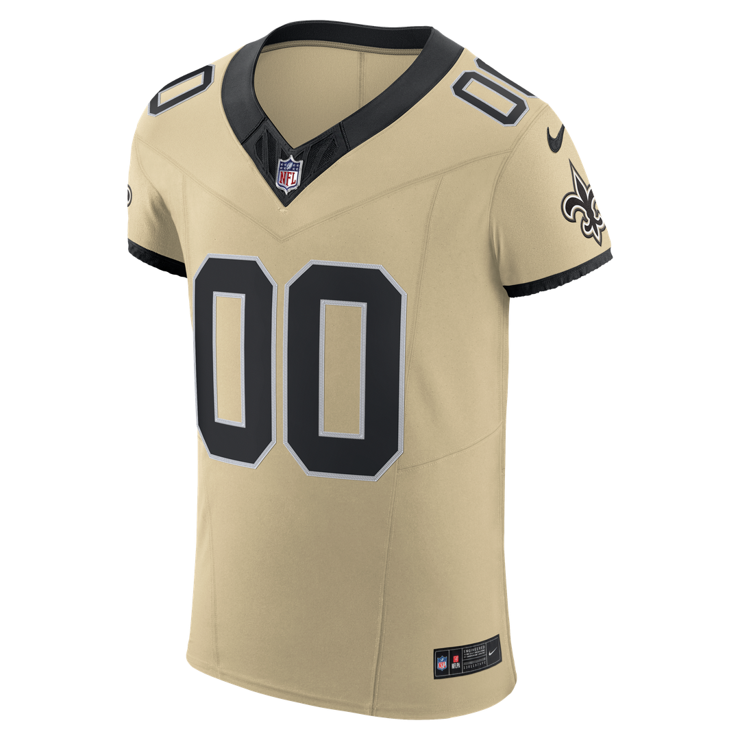 New Orleans Saints Nike Gold Alternate Vapor F.U.S.E. Elite Custom Jersey