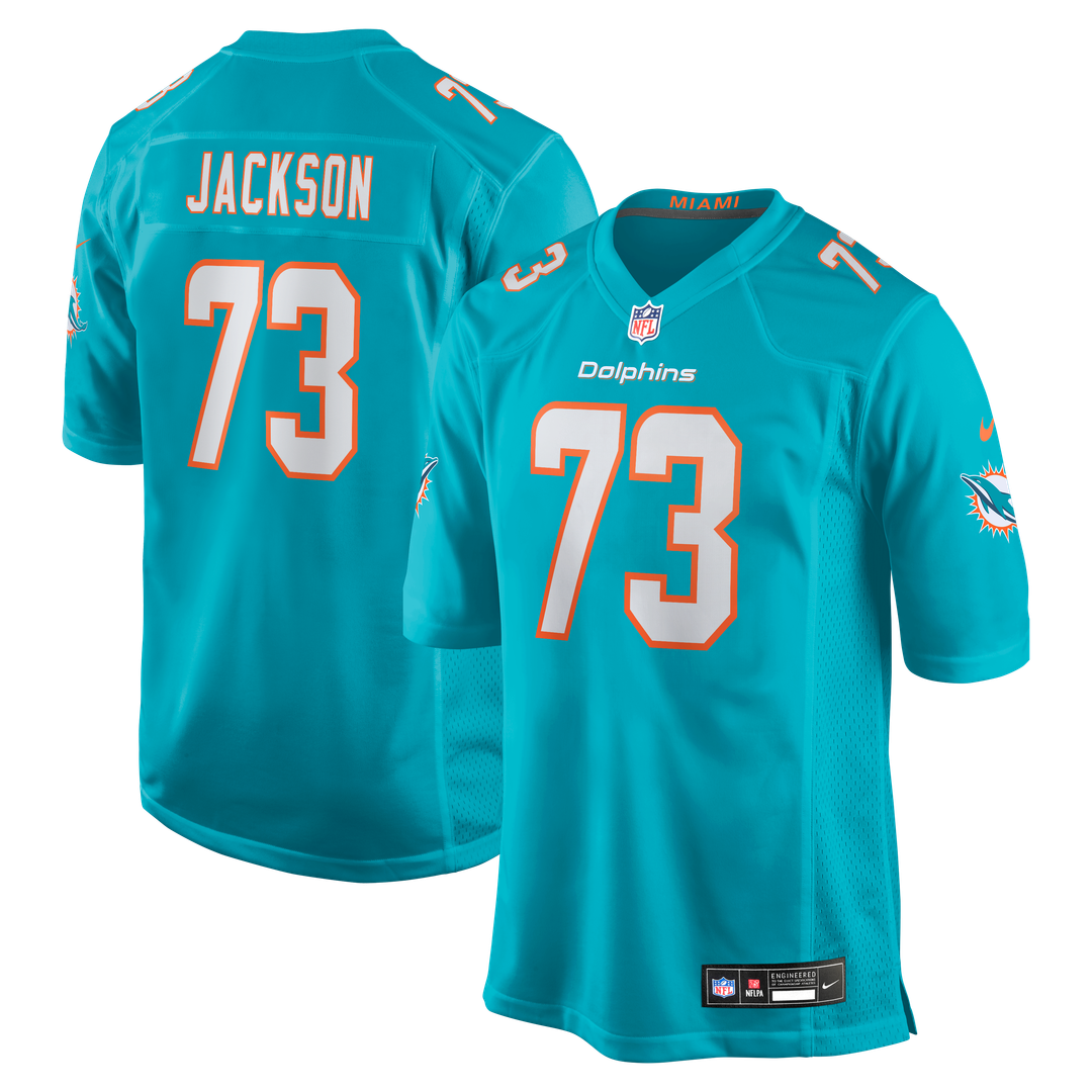 Miami Dolphins Austin Jackson Nike Aqua Game Jersey