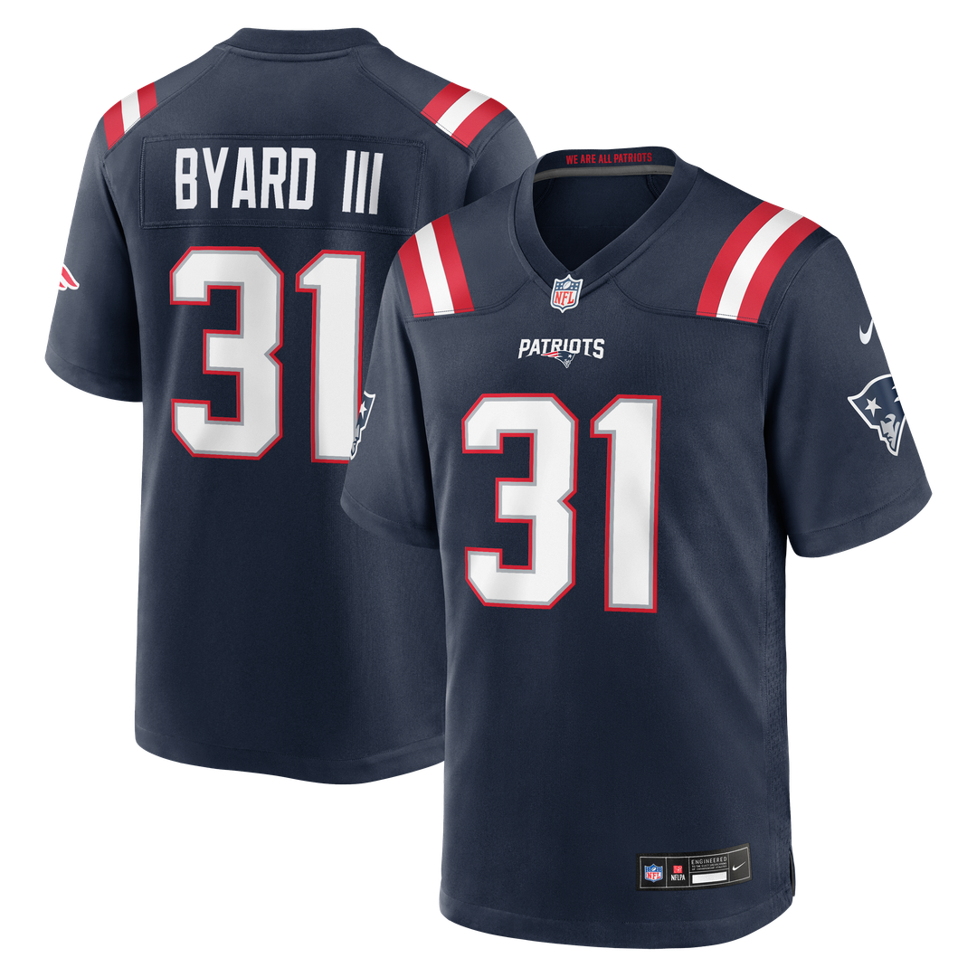 New England Patriots Kevin Byard III Nike Navy Team Game Jersey