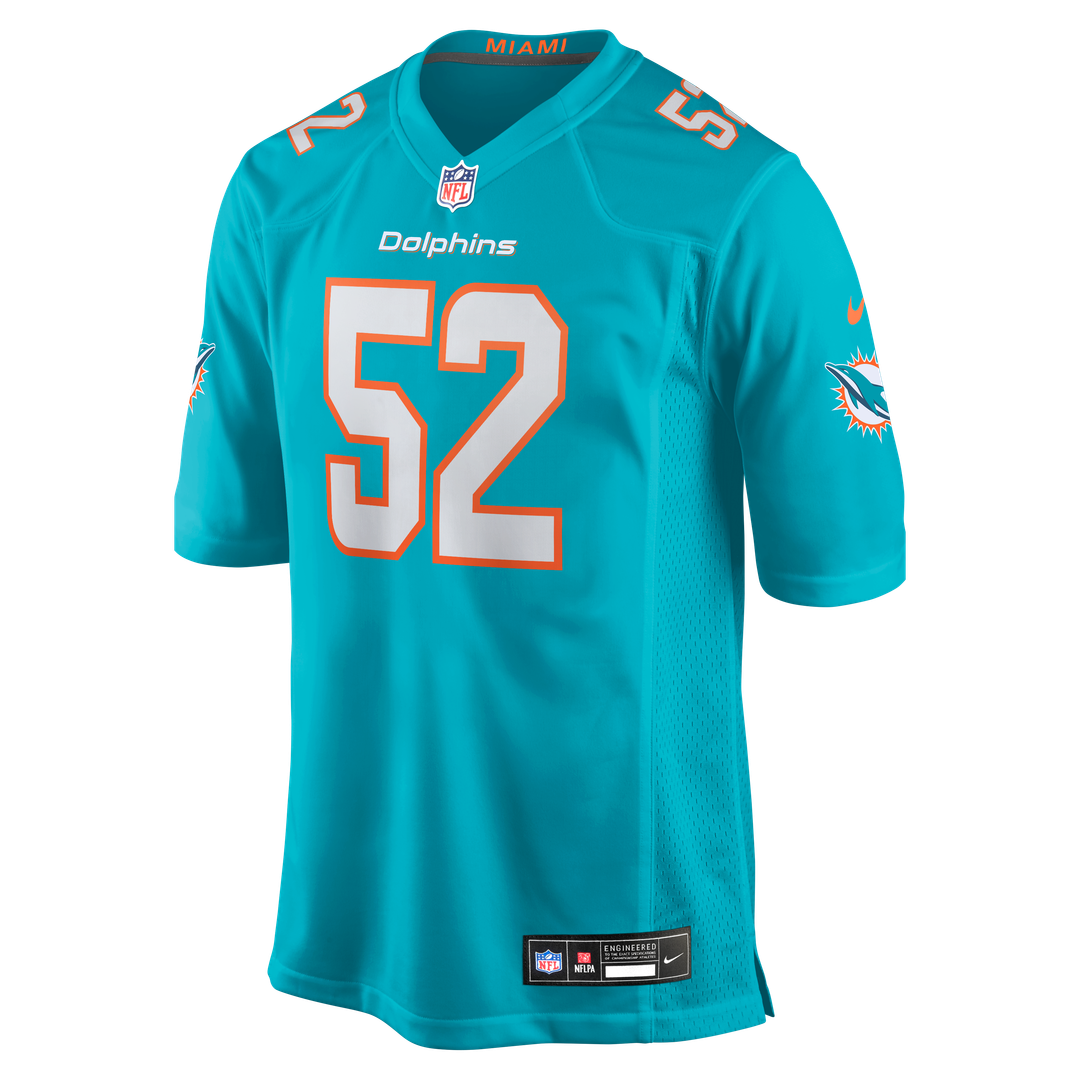 Miami Dolphins Patrick Paul Nike Aqua Game Jersey