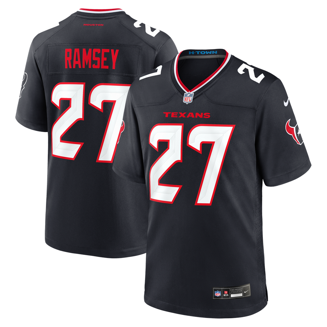 Houston Texans Kamari Ramsey Nike Navy Team Game Jersey
