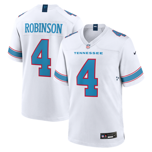 Tennessee Titans Wan'Dale Robinson Nike White Game Jersey