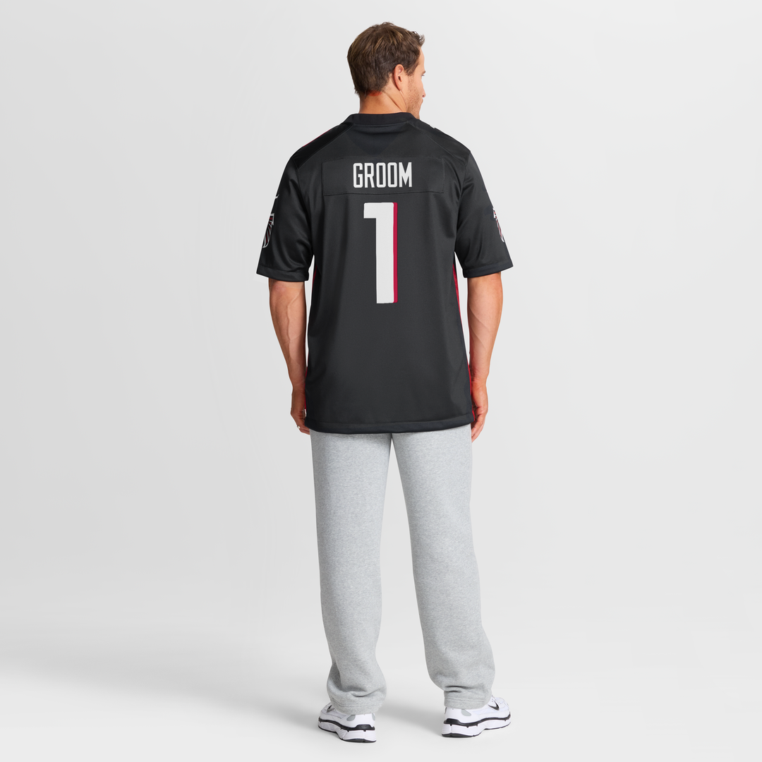 Atlanta Falcons Number 1 Groom Nike Black Game Jersey