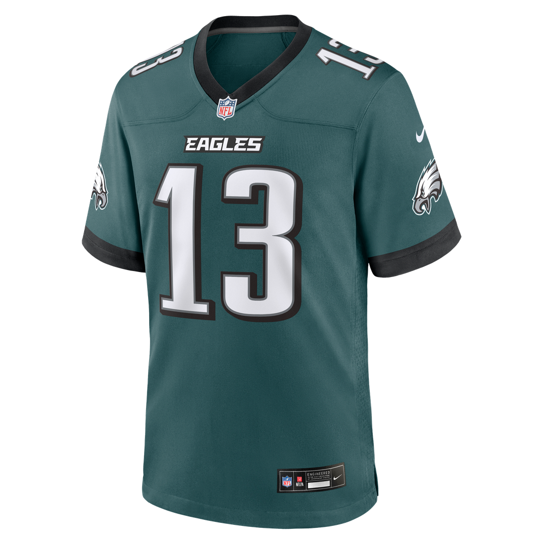 Philadelphia Eagles Dontayvion Wicks Nike Midnight Green Team Game Jersey
