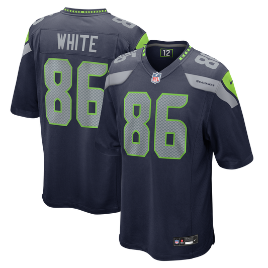 Seattle Seahawks Ricky White Nike College Navy Team Game Jersey
