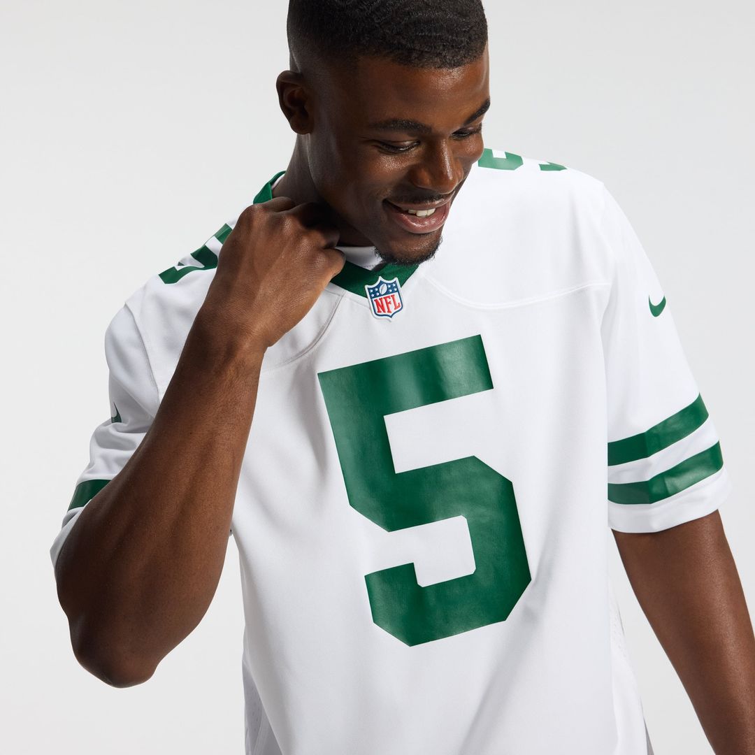New York Jets Garrett Wilson Nike Legacy Black Alternate Game Jersey