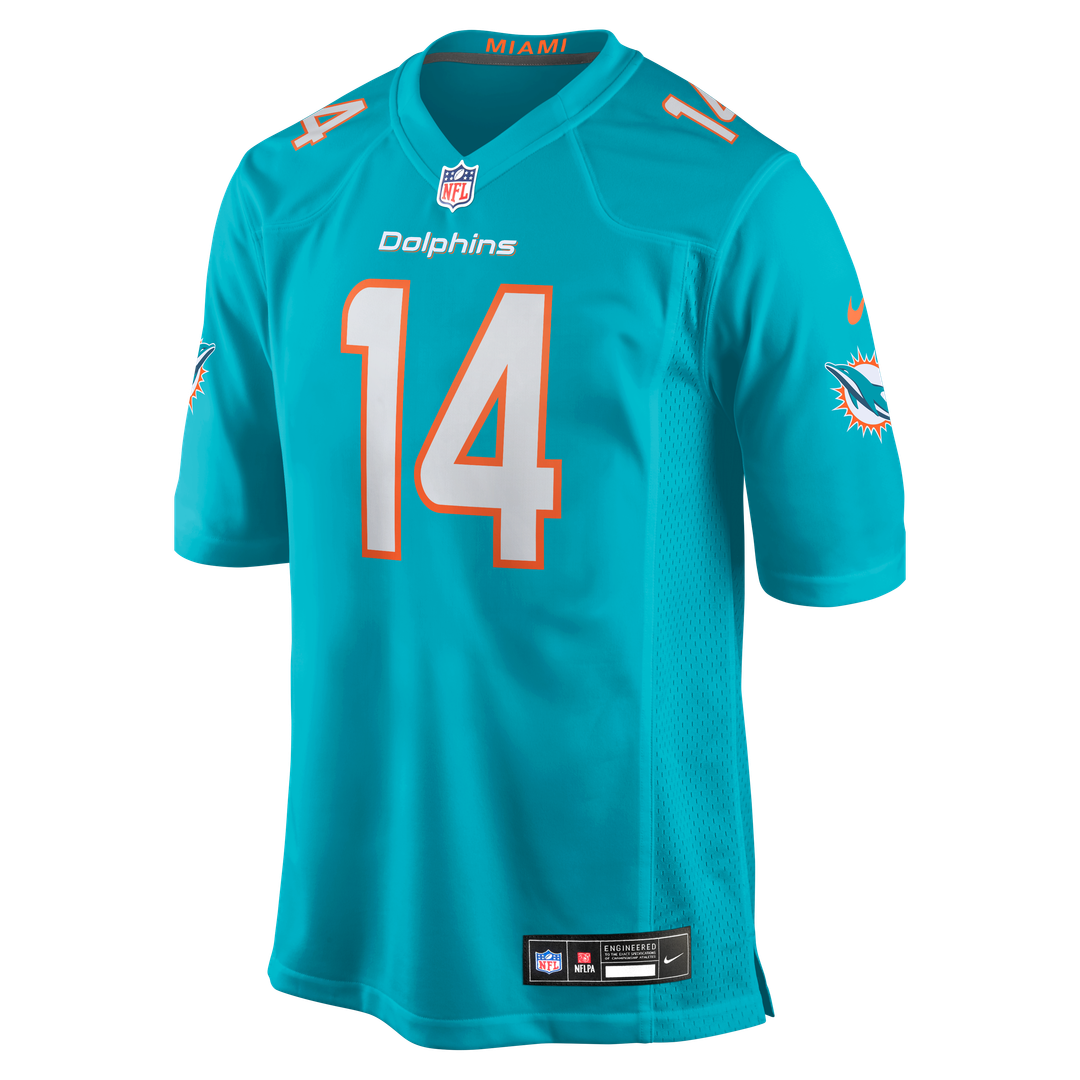 Miami Dolphins Quinn Ewers Nike Aqua Team Game Jersey