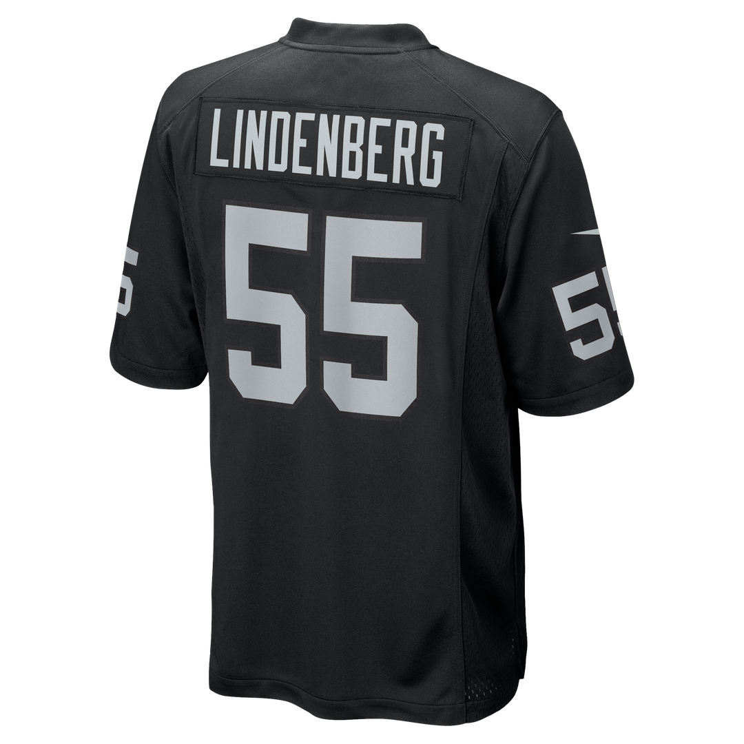 Las Vegas Raiders Cody Lindenberg Nike Black Team Game Jersey