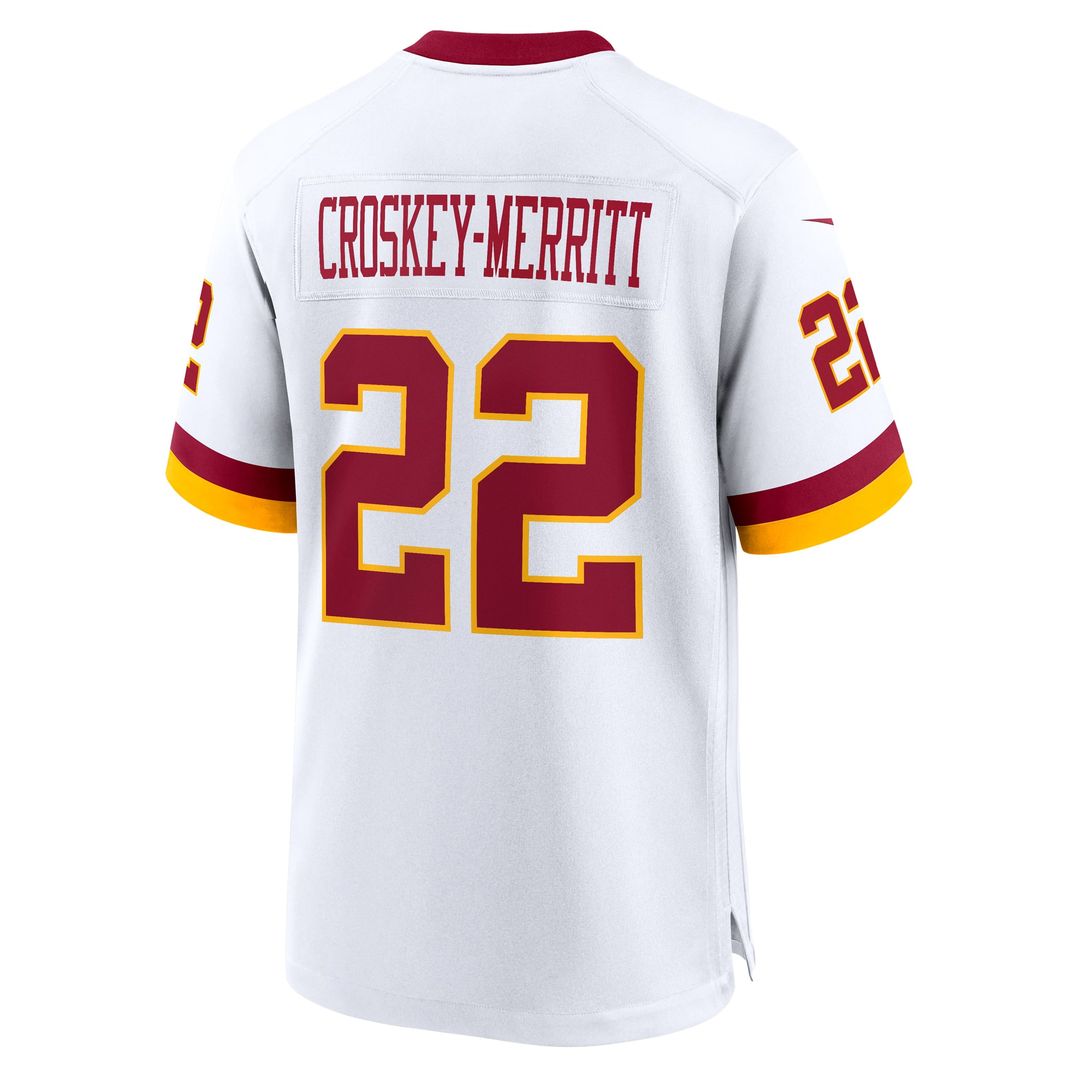 Washington Commanders Jacory Croskey-Merritt Nike Black Hail Raiser Alternate Game Jersey