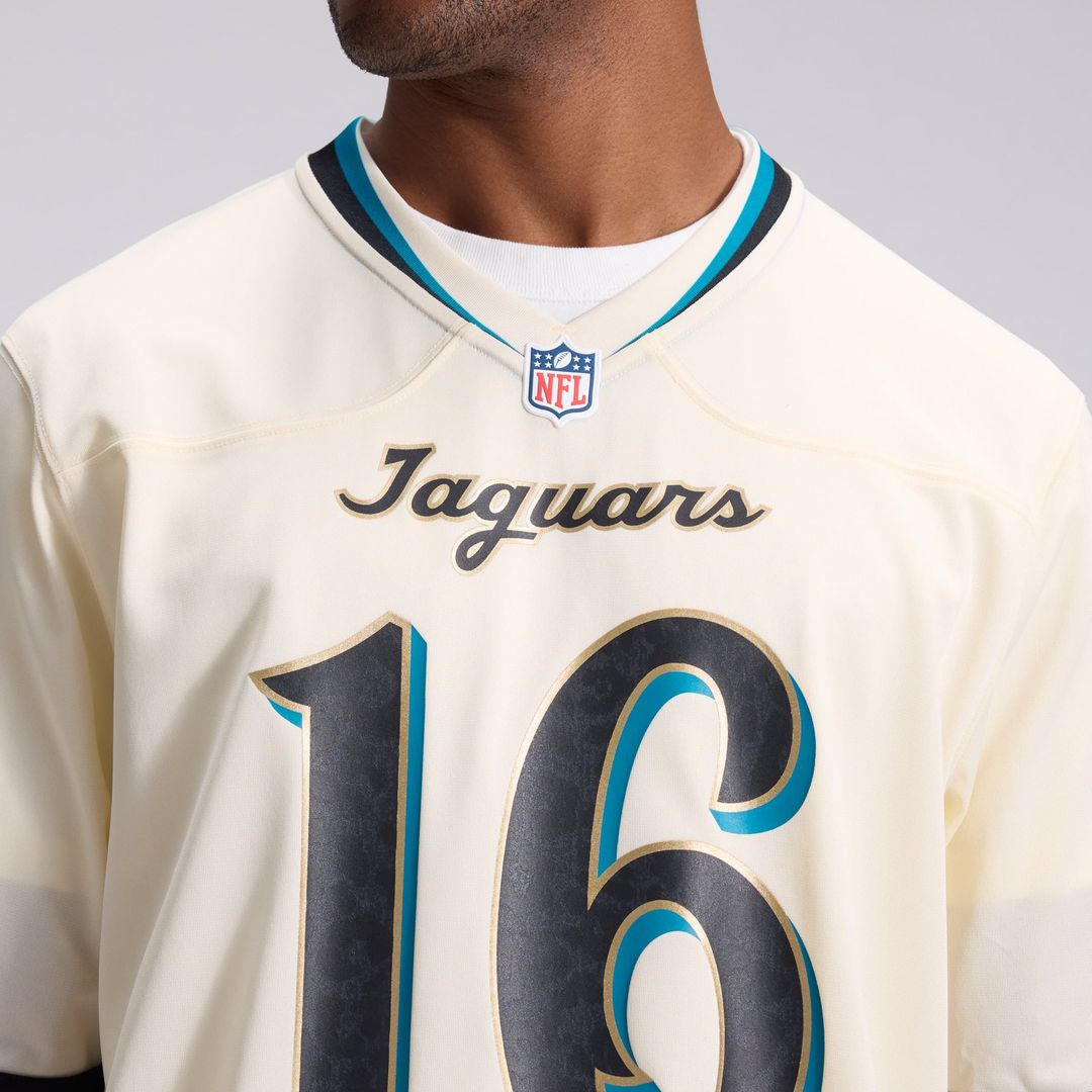 Jacksonville Jaguars Trevor Lawrence Nike Natural 2026 Rivalries Collection Game Jersey