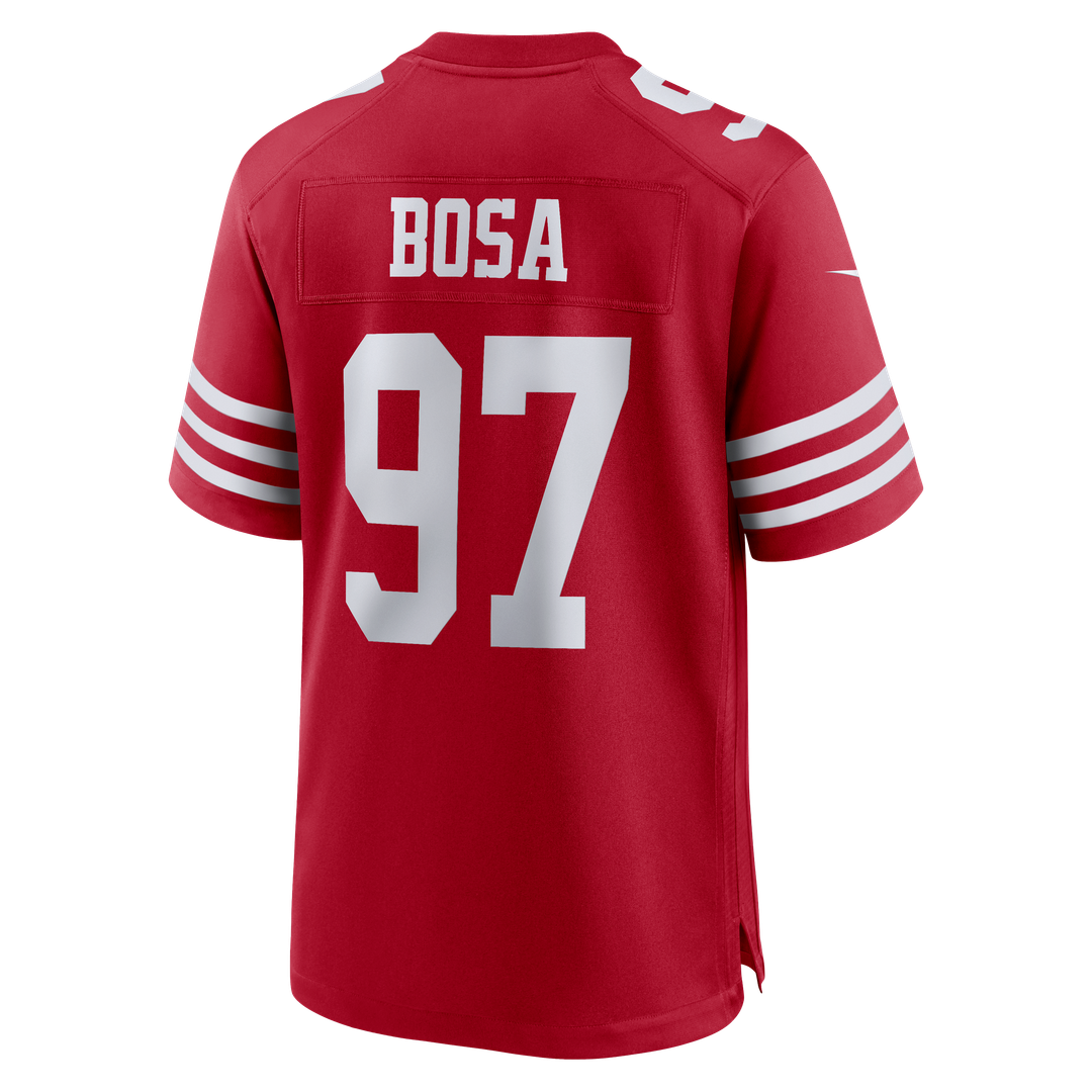 San Francisco 49ers Nick Bosa Nike White 80th Anniversary Game Jersey