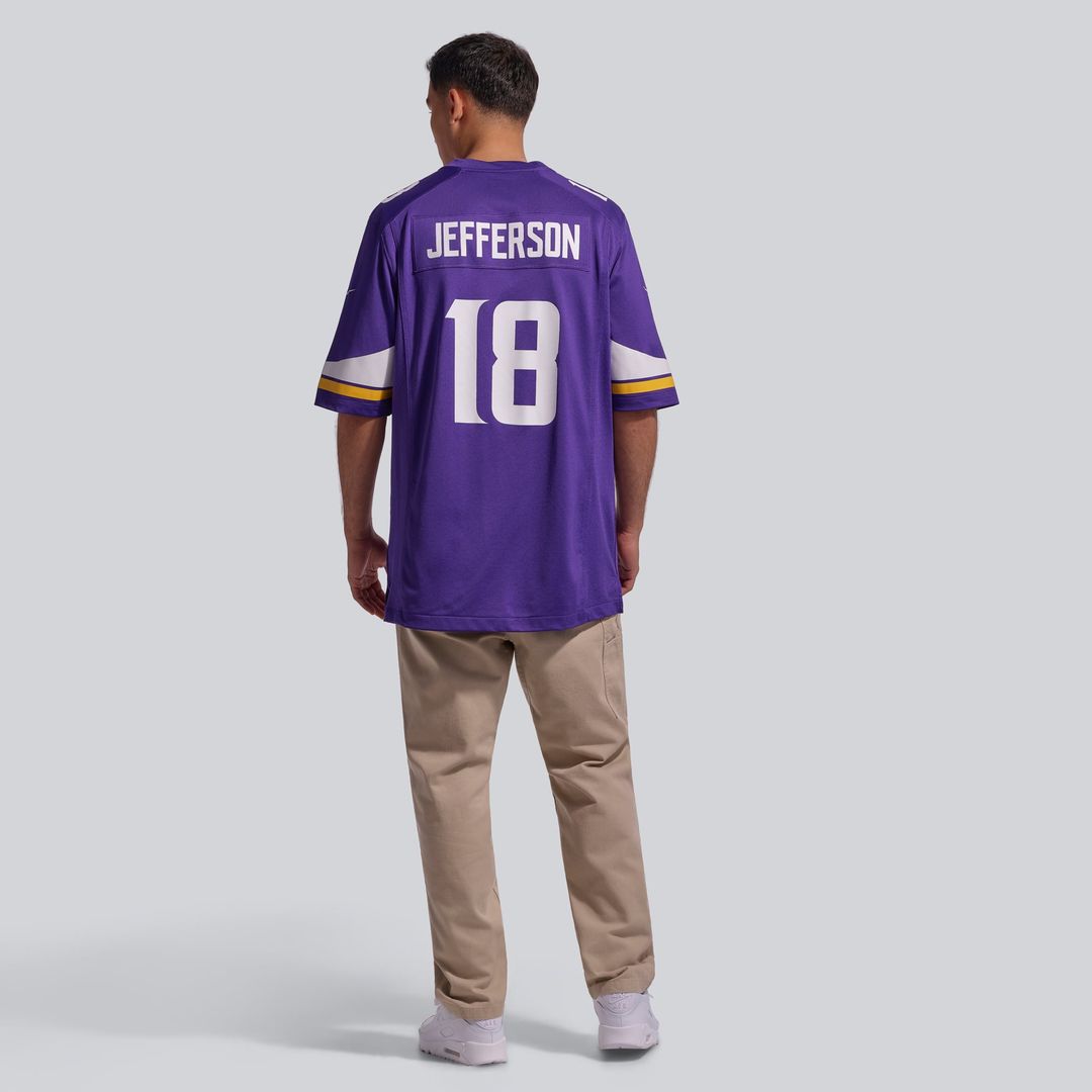 Minnesota Vikings Justin Jefferson Nike White Game Player Jersey