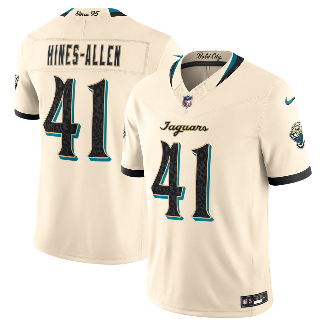 Jacksonville Jaguars Josh Hines-Allen Nike Natural 2026 Rivalries Collection Stitched Limited Jersey