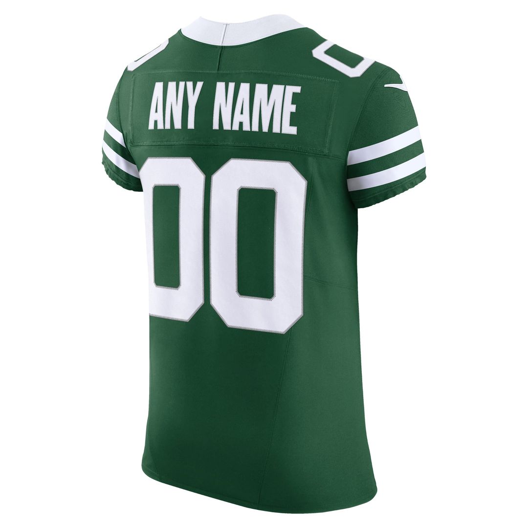 New York Jets Nike Legacy Black Alternate Vapor F.U.S.E. Elite Custom Jersey
