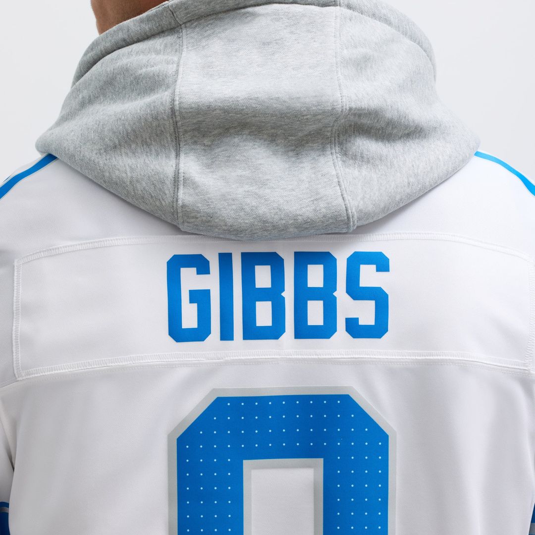 Detroit Lions Jahmyr Gibbs Nike White Vapor F.U.S.E. Limited Jersey