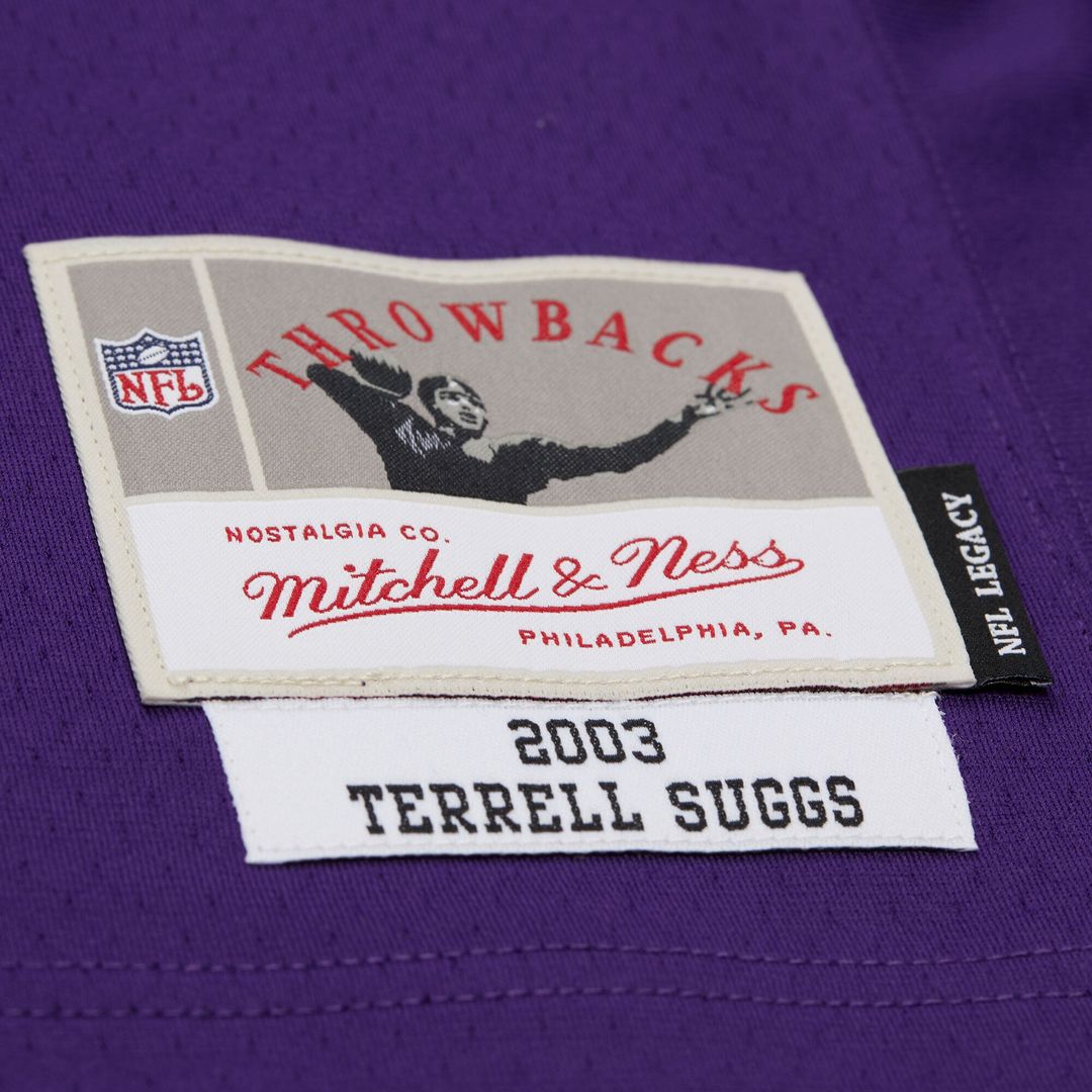 Baltimore Ravens Terrell Suggs Mitchell & Ness White 2003 Legacy Replica Player Jersey