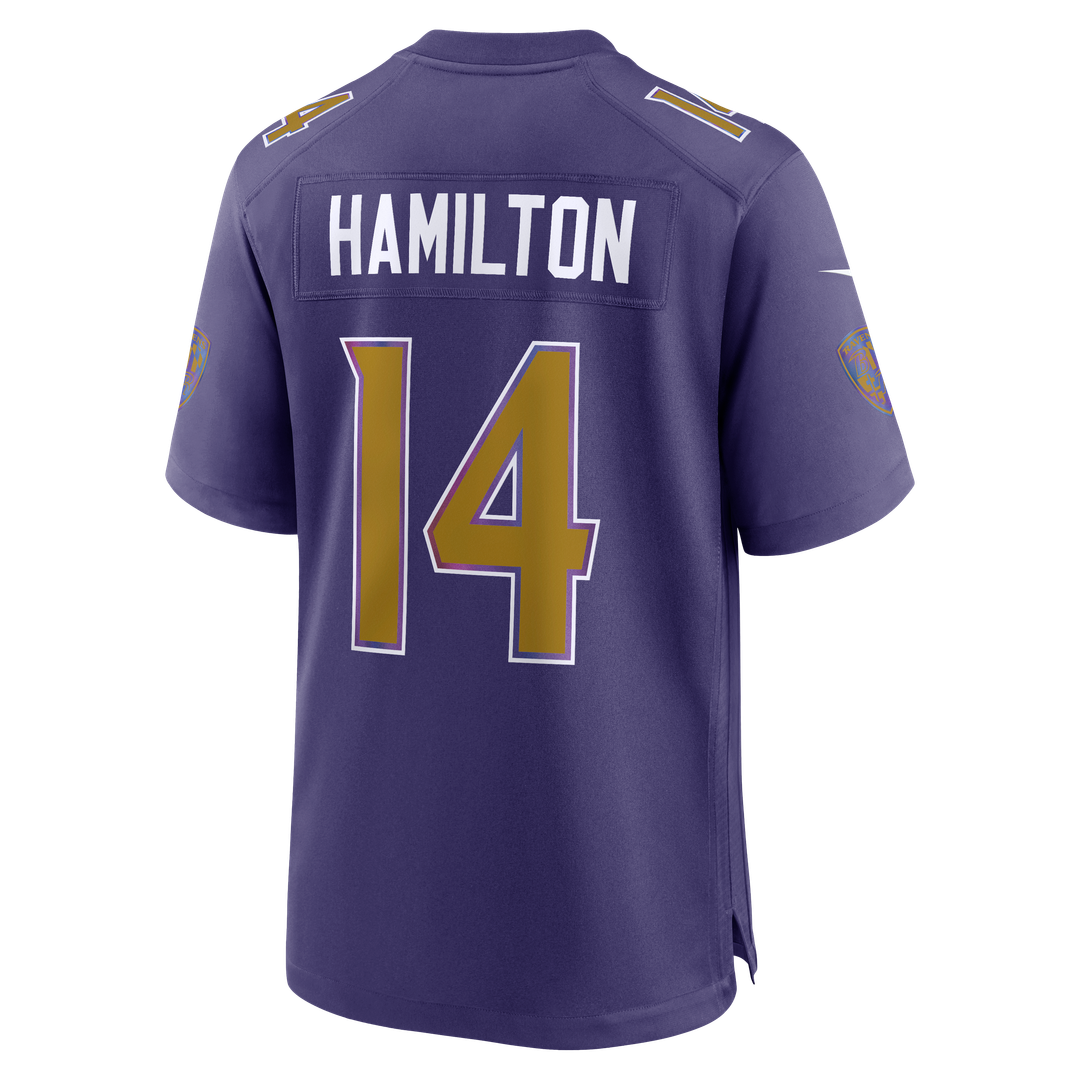 Baltimore Ravens Kyle Hamilton Nike Black Alternate Game Jersey