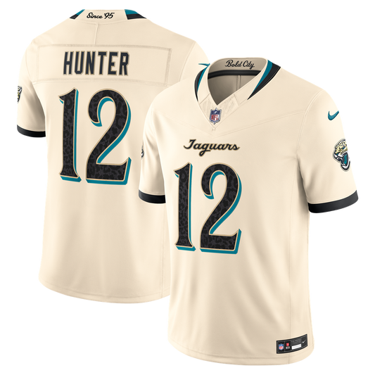 Jacksonville Jaguars Travis Hunter Nike Natural 2026 Rivalries Collection Stitched Limited Jersey