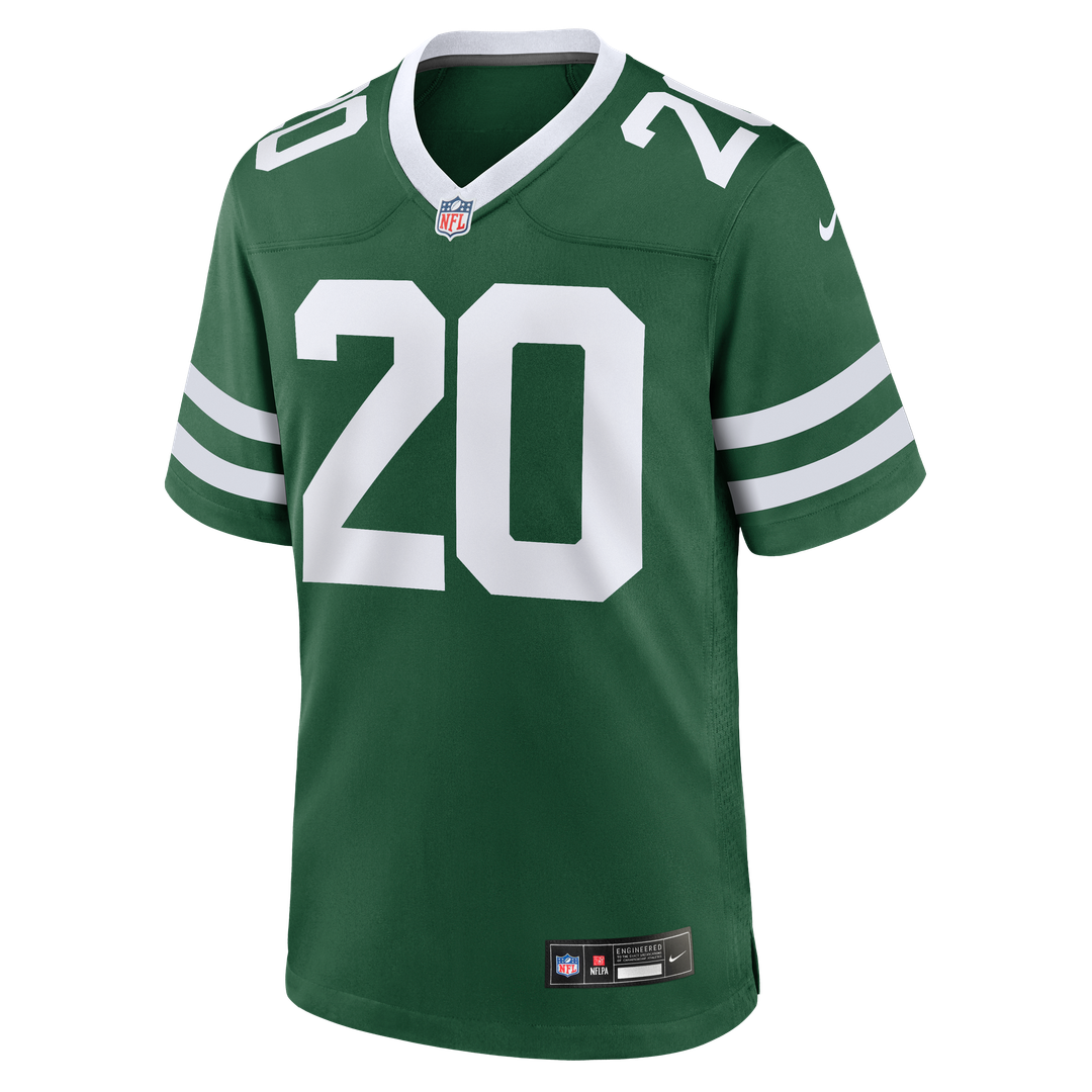 New York Jets Breece Hall Nike Legacy Black Alternate Game Jersey