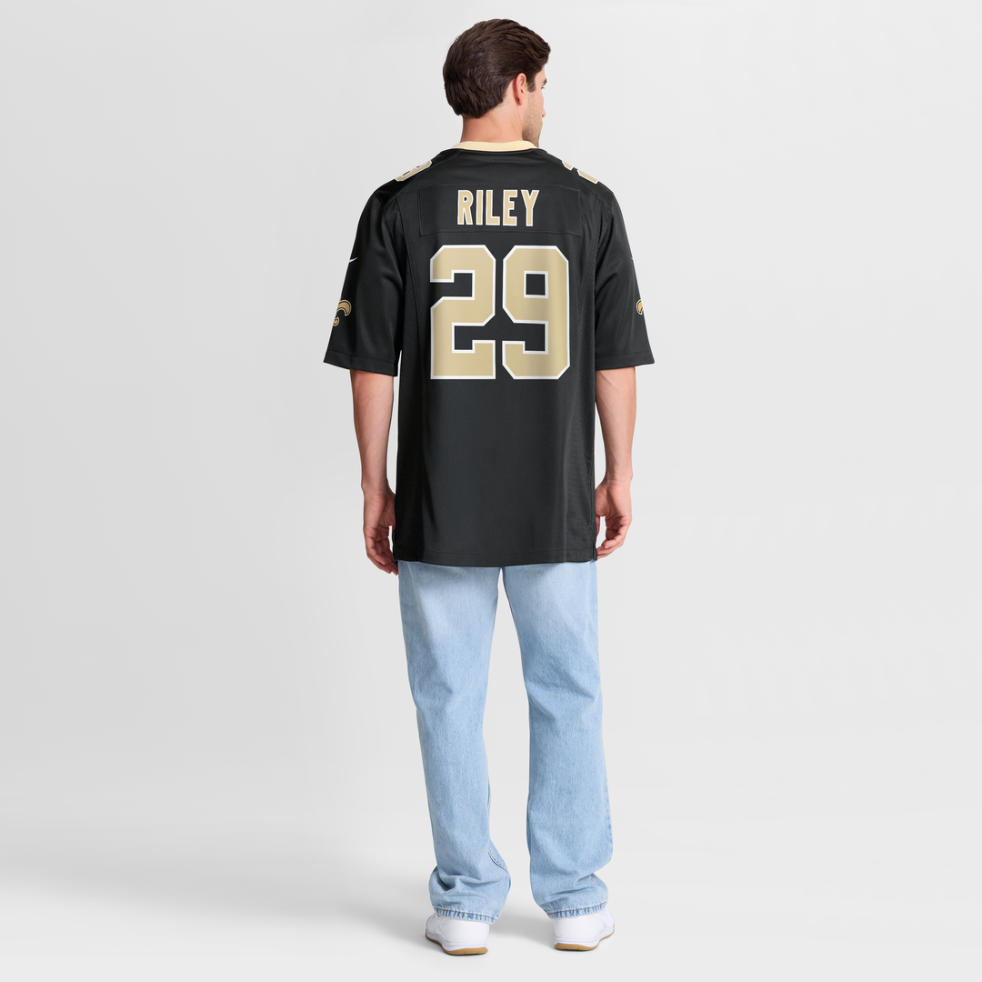New Orleans Saints Quincy Riley Nike Black Team Game Jersey