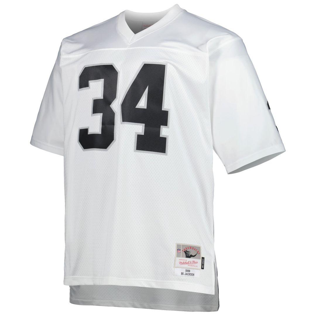 Las Vegas Raiders Bo Jackson Mitchell & Ness Black Big & Tall 1988 Retired Player Replica Jersey
