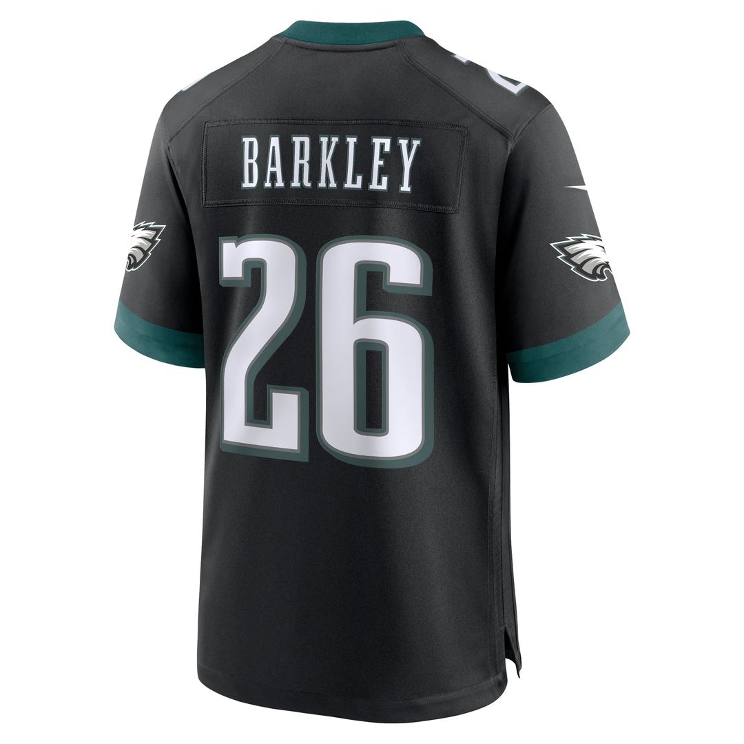Philadelphia Eagles Saquon Barkley Nike Black Alternate Game Jersey