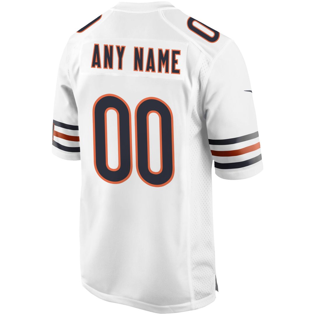 Chicago Bears Nike White Custom Game Jersey