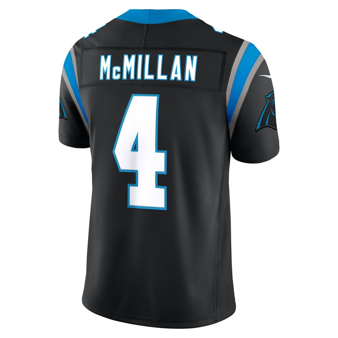 Carolina Panthers Tetairoa McMillan Nike Black Team Vapor F.U.S.E. Stitched Limited Jersey