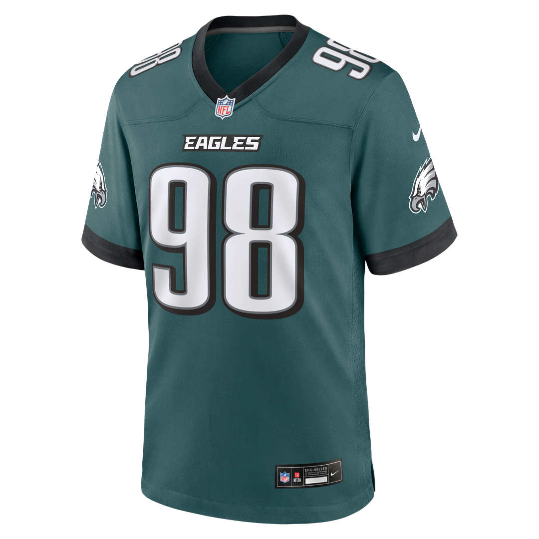 Philadelphia Eagles Jalen Carter Nike White Game Jersey