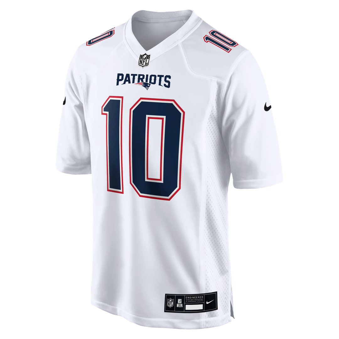 New England Patriots Drake Maye Nike Carbon Black Game Jersey