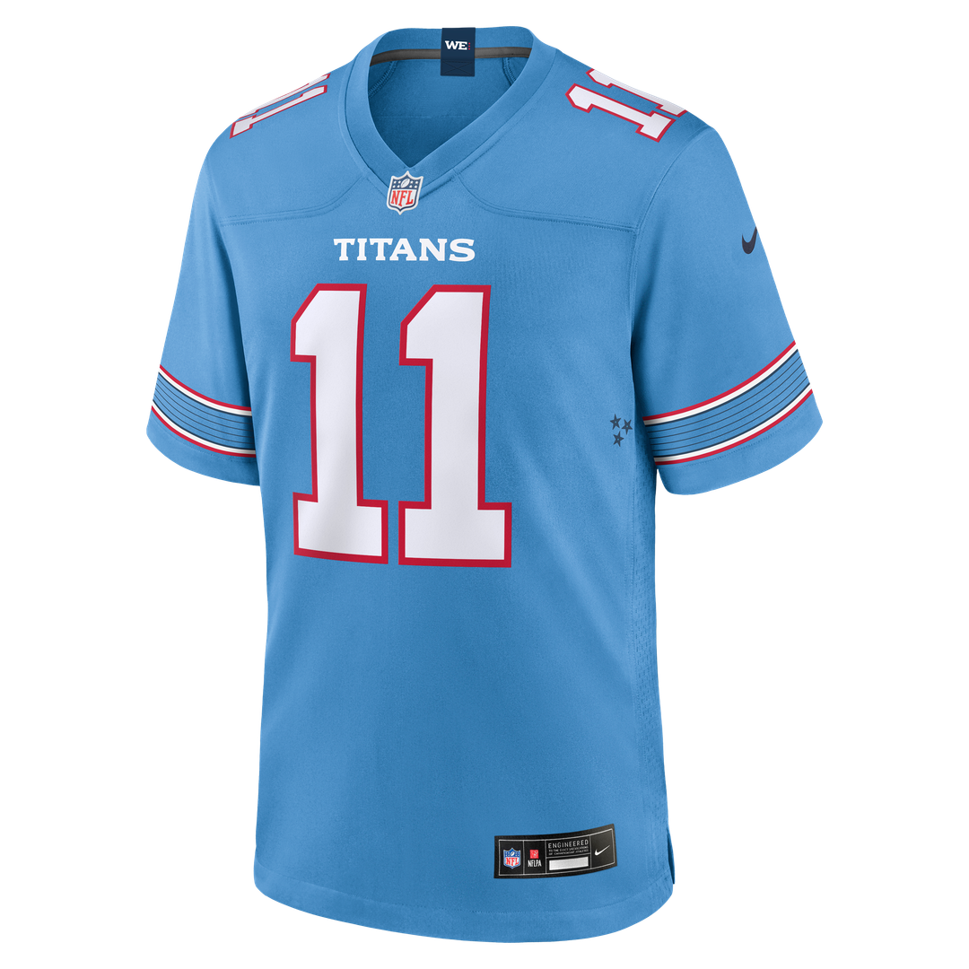 Tennessee Titans Jermaine Johnson II Nike Light Blue Team Game Jersey